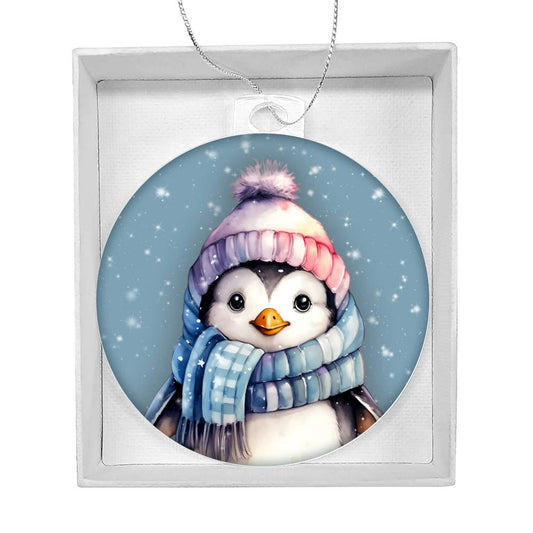 Winter Penguin Christmas Ornament-[product type]