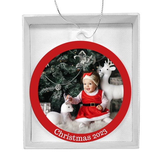 Personalize Photo Christmas Ornament 2023-[Heartfelt Family Gift]