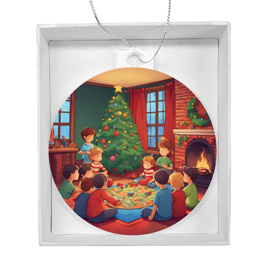 Snow Day Games By The Christmas Tree Ornament-[product type]