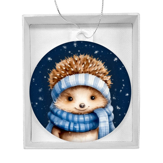 Winter Hedgehog Christmas Ornament-[product type]