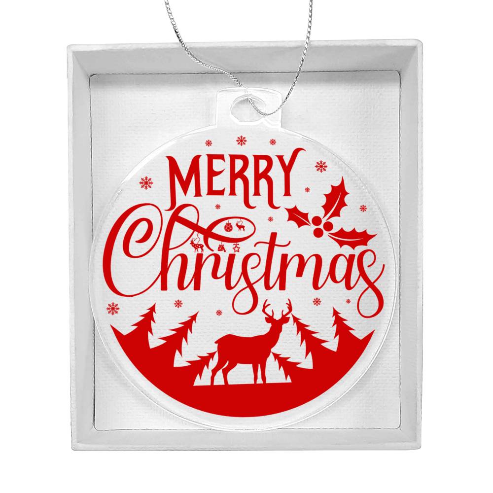 Merry Christmas Acrylic Ornament-[product type]