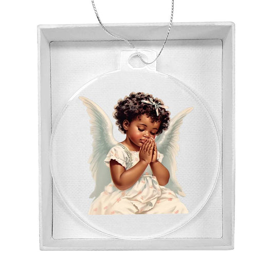 African American Angel Christmas Ornament-[product type]