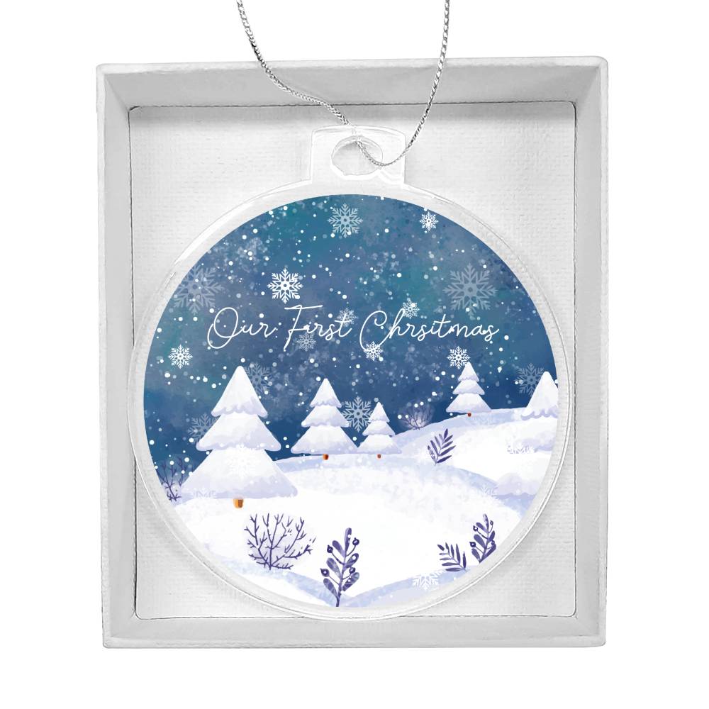 our first christmas Acrylic Ornament-[product type]