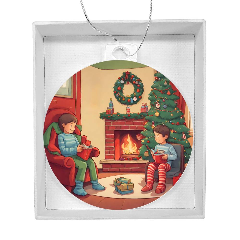 Christmas Tree Abstract Ornament Snow Day Fireside  Charming Holiday Decoration-[Heartfelt Family Gift]