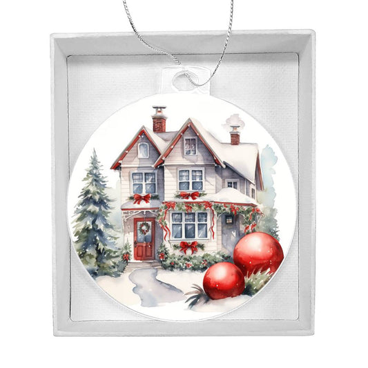 Victorian Houses Christmas Ornament-[product type]