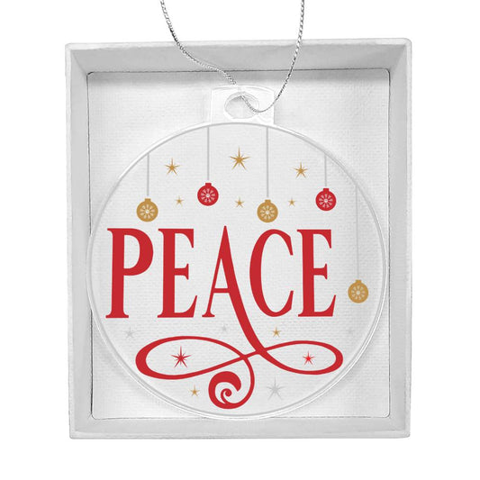 Peace Christmas Ornament - Festive Holiday Decoration-[Heartfelt Family Gift]