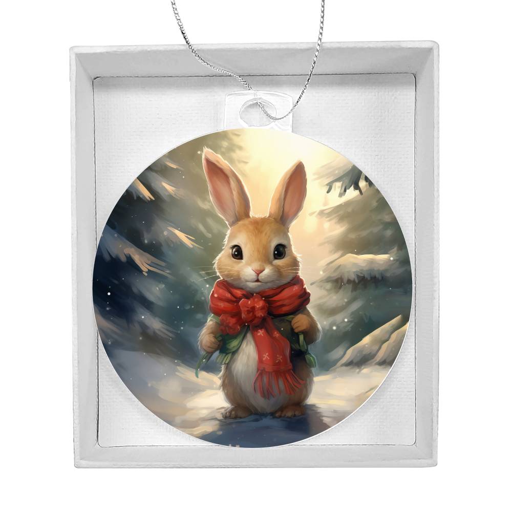 Bunny Christmas Tree Ornament Acrylic Ornament-[product type]