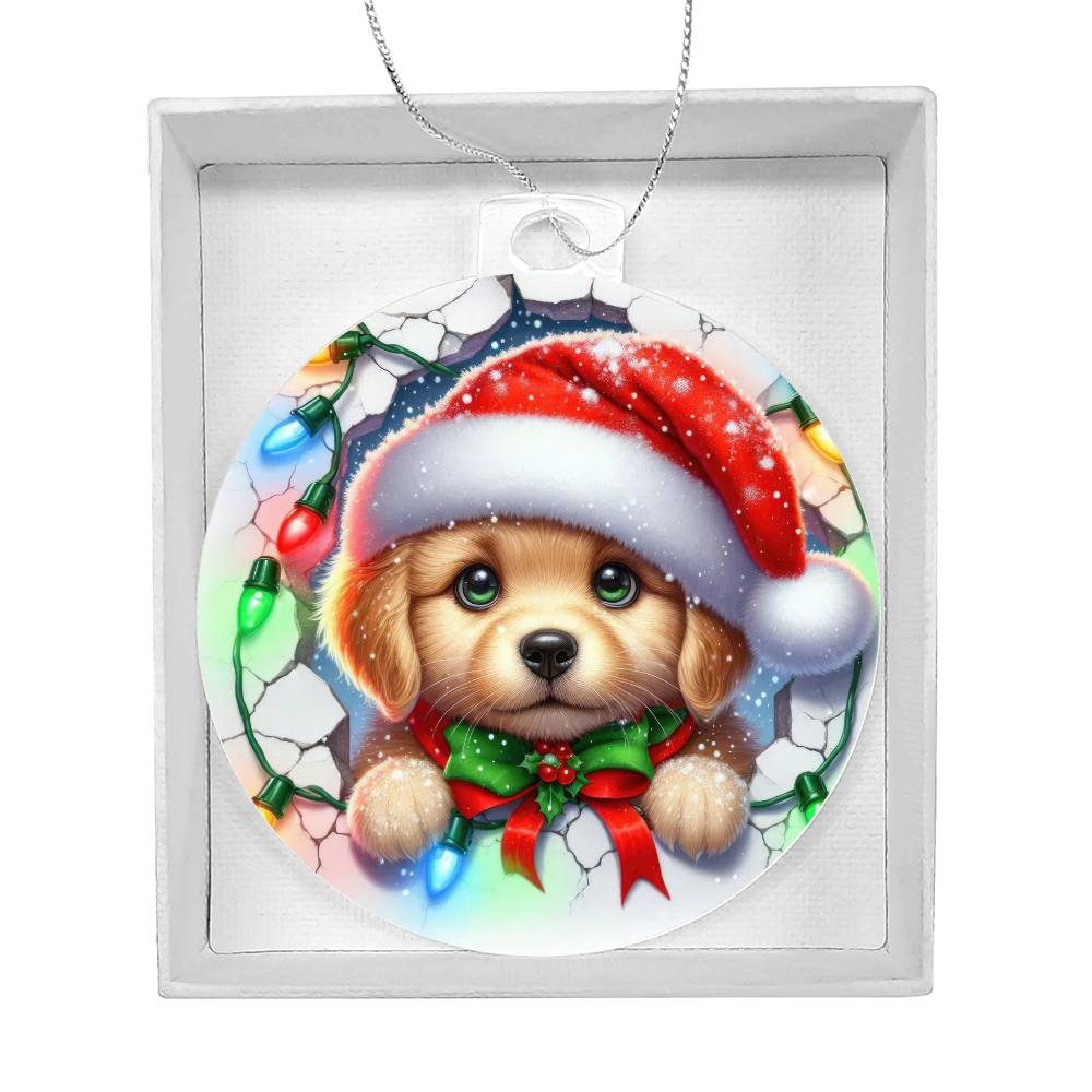 Puppy Dog Breakaway 3D Effect Acrylic Ornament