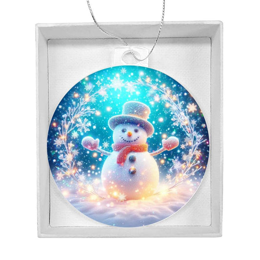 Snowman Acrylic Christmas Tree Ornament-[product type]