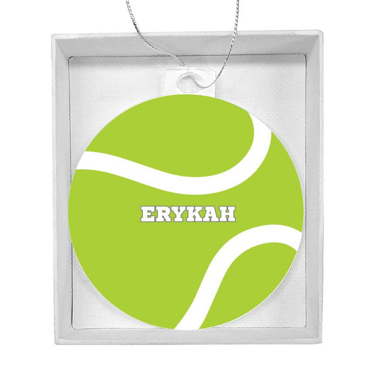 Personalized Tennis Player Christmas Tree Ornament-[Heartfelt Family Gift]