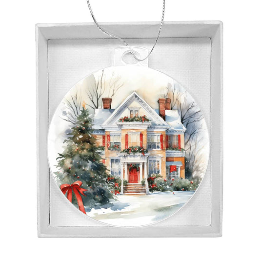 Victorian Houses Christmas Ornament-[product type]