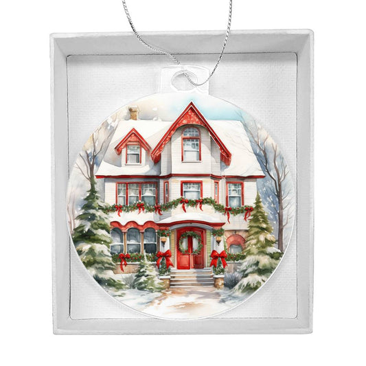 Victorian Houses Christmas Ornament-[product type]