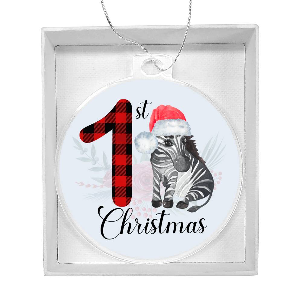 Baby's 1st Christmas Tree Ornament - Zebra-[product type]