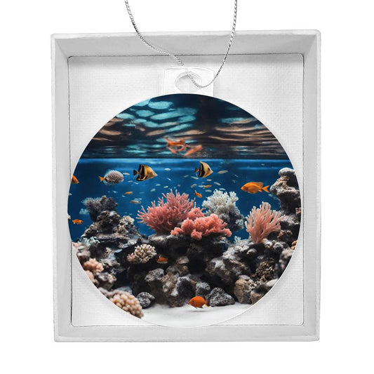 Salt Water Fish and Coral Christmas Tree Ornament-[product type]