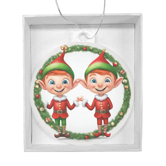 Elves Christmas Ornament-[product type]