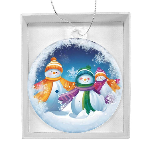 Snow Day Snowmen Christmas Ornament-[product type]