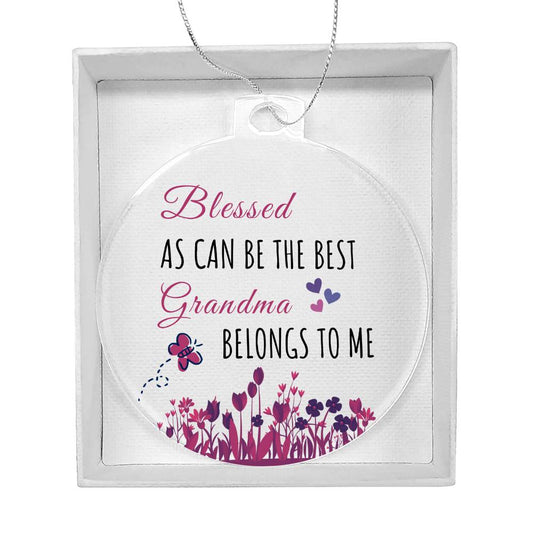 The Best Grandma Belongs To Me Christmas Tree Ornament-[product type]