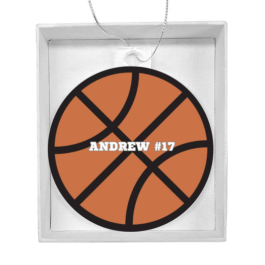 Personalized Basketball Player Christmas Tree Ornament-[Heartfelt Family Gift]