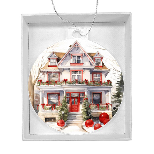 Victorian Houses Christmas Ornament-[product type]