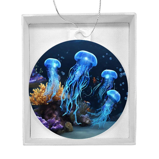 Jellyfish Ocean Life Christmas Ornament-[product type]