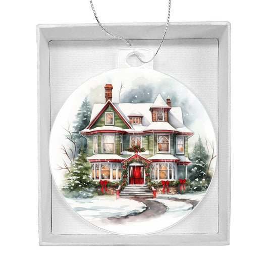 Victorian Houses Christmas Ornament-[product type]