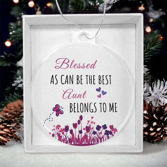 Best Aunt Belongs To Me  Christmas Tree Ornament-[product type]