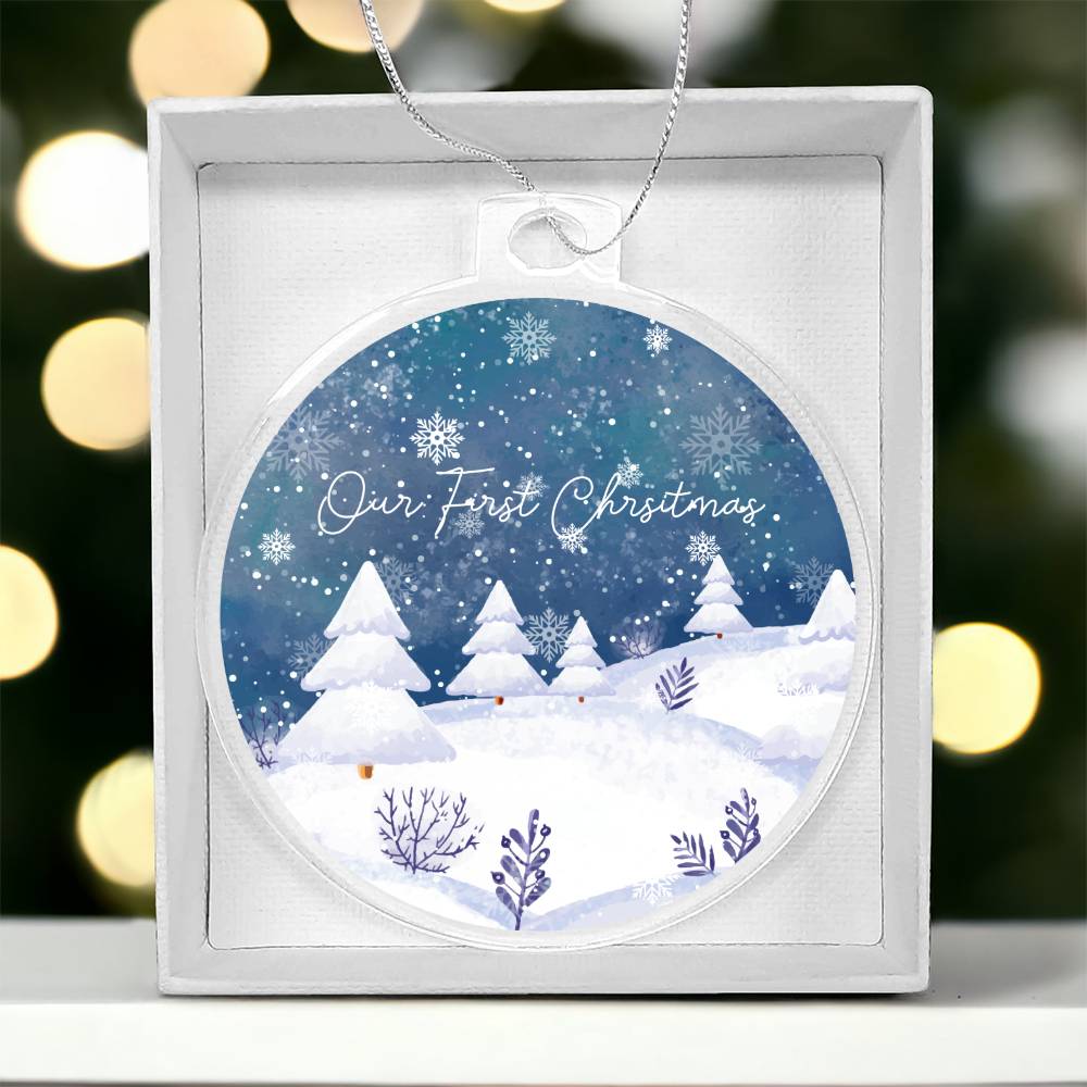 our first christmas Acrylic Ornament-[product type]