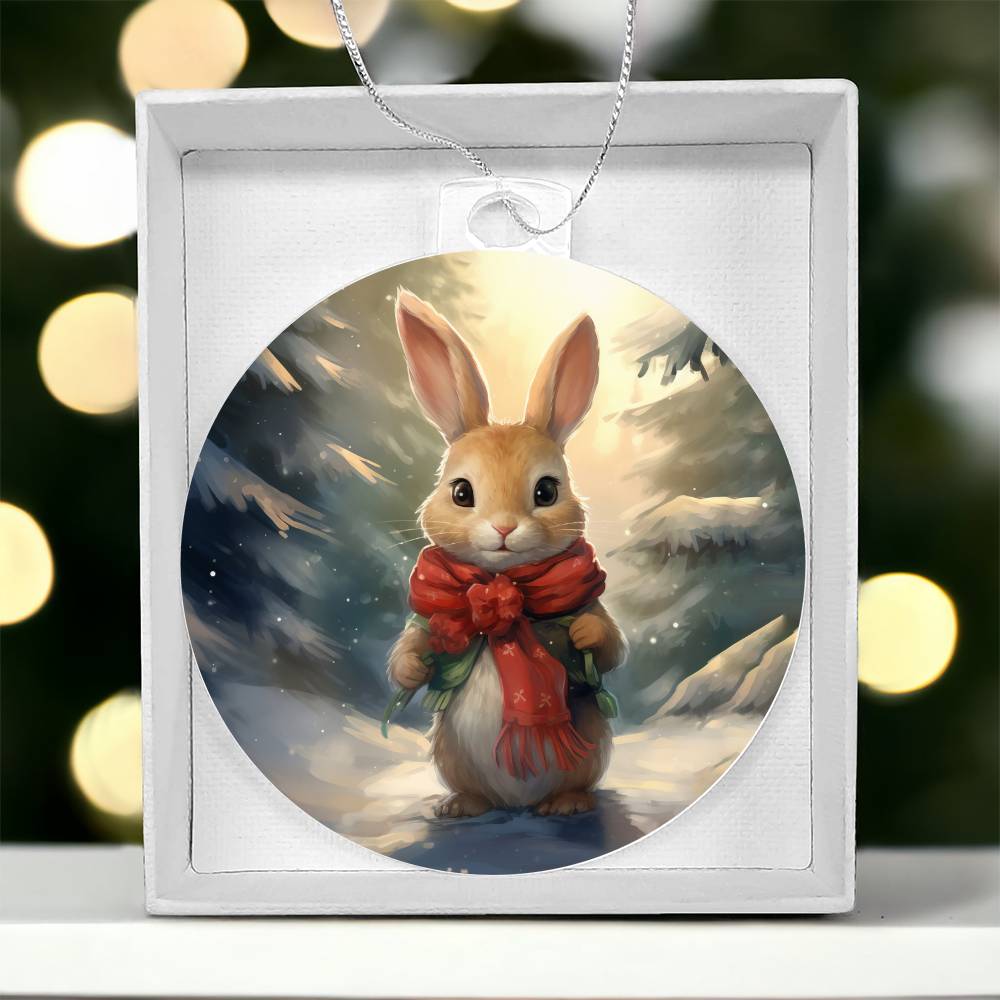 Bunny Christmas Tree Ornament Acrylic Ornament-[product type]