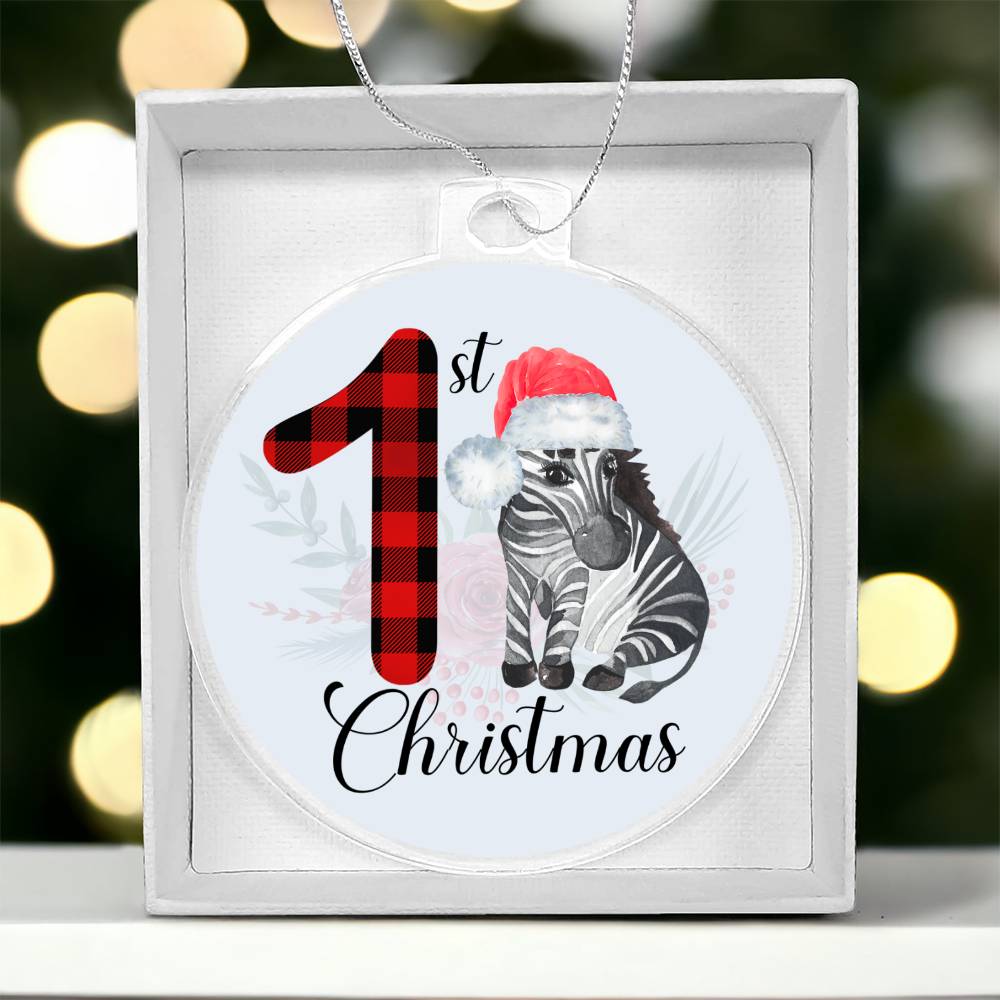 Baby's 1st Christmas Tree Ornament - Zebra-[product type]