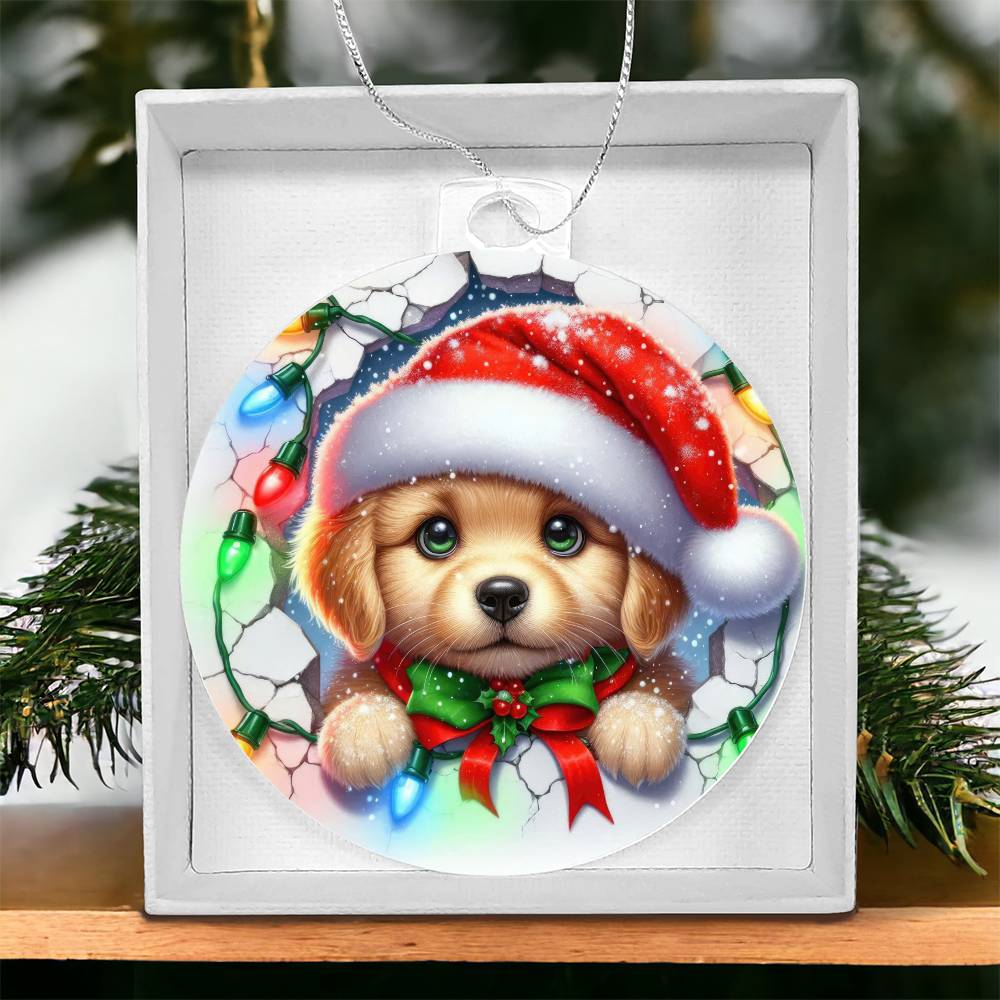 Puppy Dog Breakaway 3D Effect Acrylic Ornament