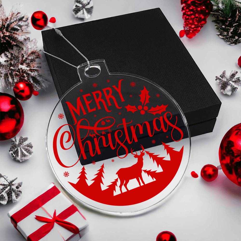 Merry Christmas Acrylic Ornament-[product type]