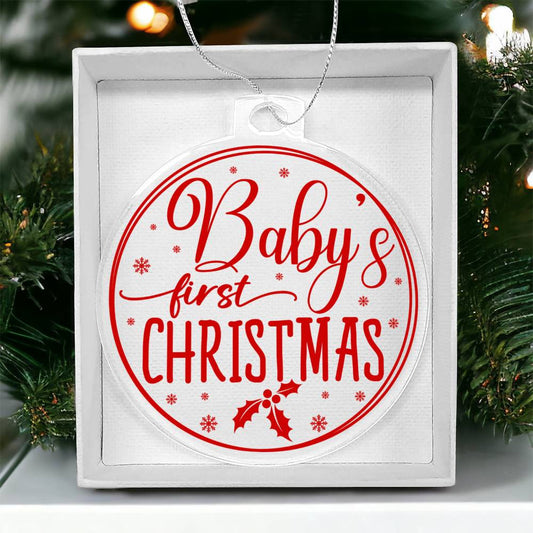 Baby's 1st Christmas Acrylic Ornament-[product type]