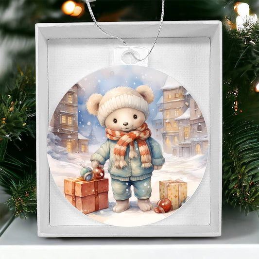 Teddy Bear Christmas Tree Ornament Acrylic Ornament-[product type]