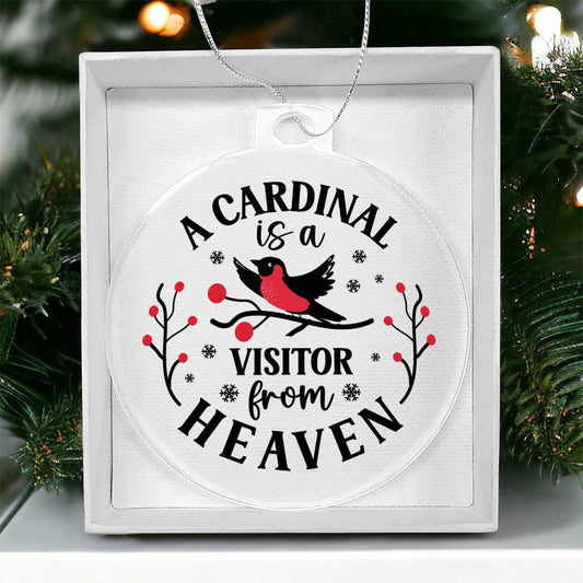 Cardinal Memorial Acrylic Ornament-[Heartfelt Family Gift]