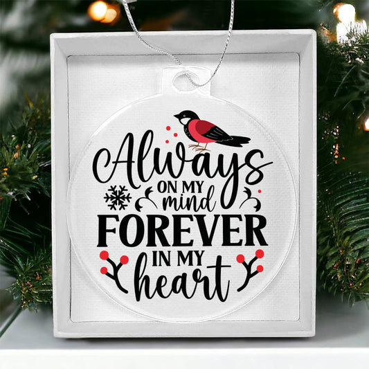 Cardinal Memorial Acrylic Ornament-[Heartfelt Family Gift]