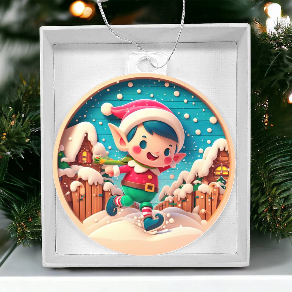 Elf Christmas Tree Ornament-[Heartfelt Family Gift]