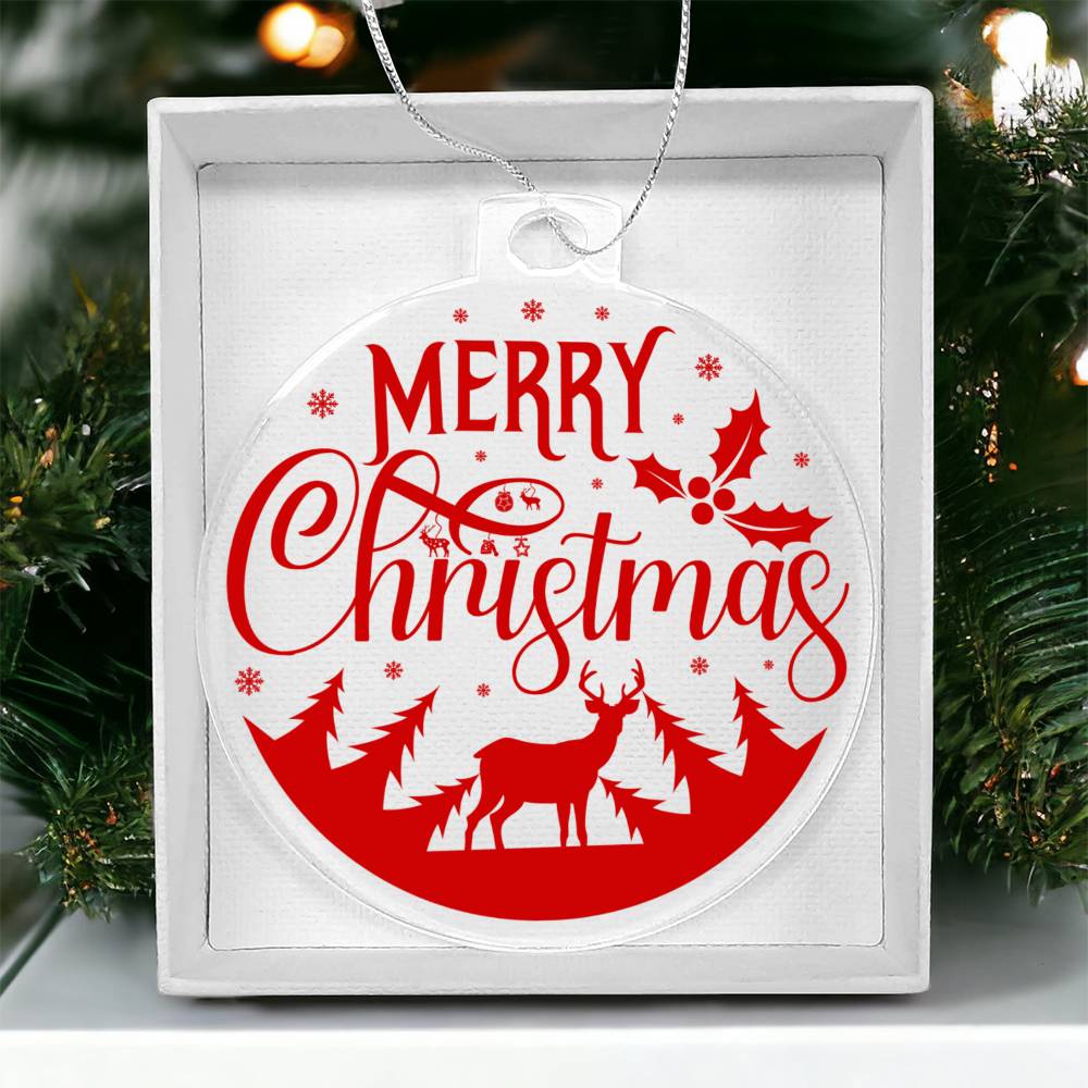 Merry Christmas Acrylic Ornament-[product type]