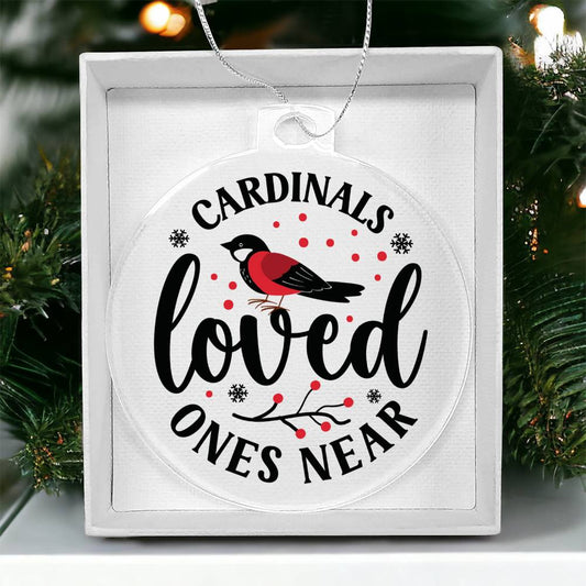 Cardinal Memorial Acrylic Ornament-[Heartfelt Family Gift]