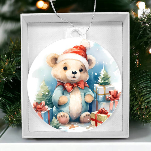 Teddy Bear Christmas Tree Ornament Acrylic Ornament-[product type]