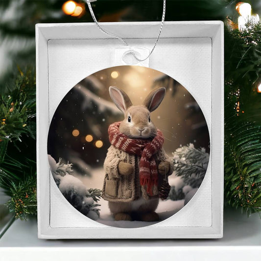 Bunny Christmas Tree Ornament-[product type]