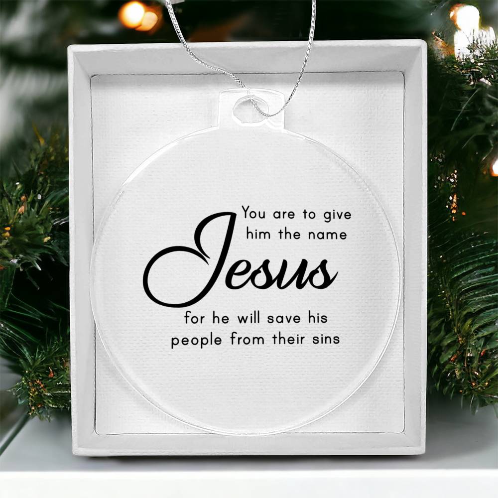 Bible Quotes Religious Christmas Ornament-[product type]