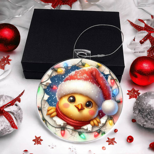 Duck Breakaway 3d Effect Acrylic Ornament-[Heartfelt Family Gift]