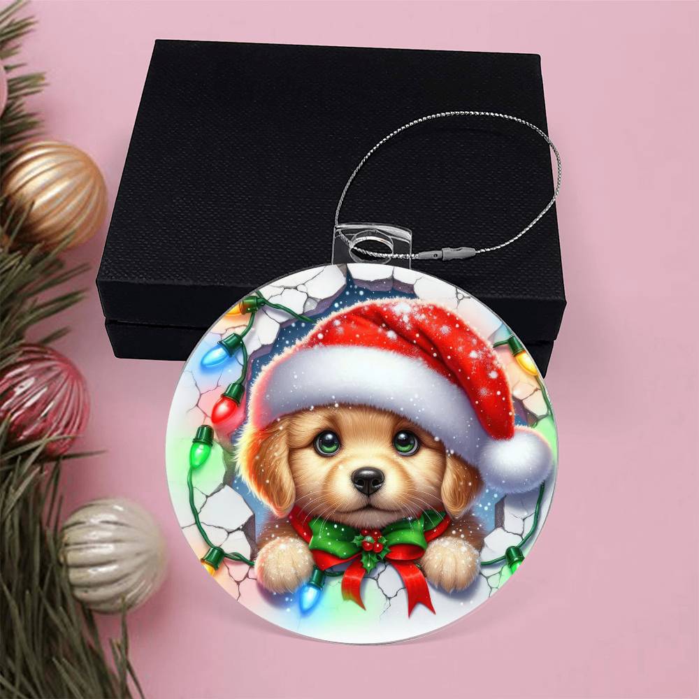 Puppy Dog Breakaway 3D Effect Acrylic Ornament