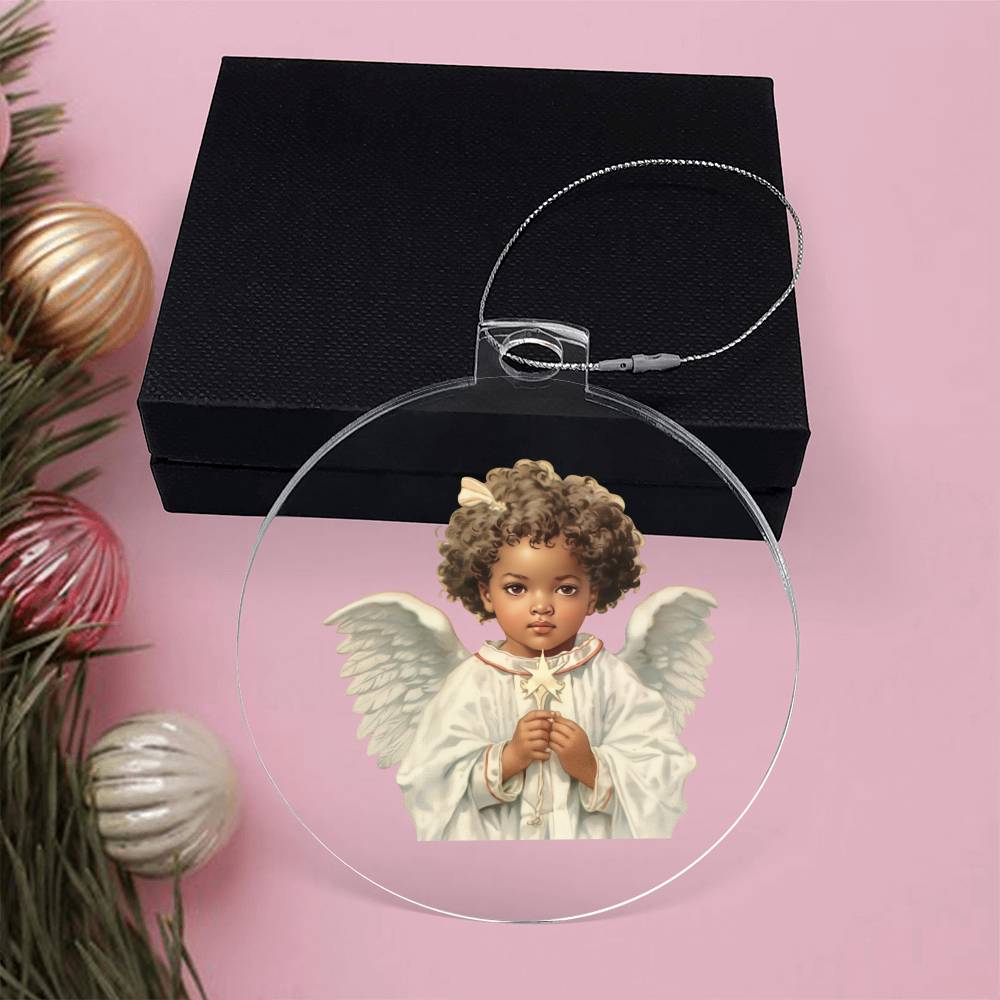 African American Angel Christmas Ornament-[product type]