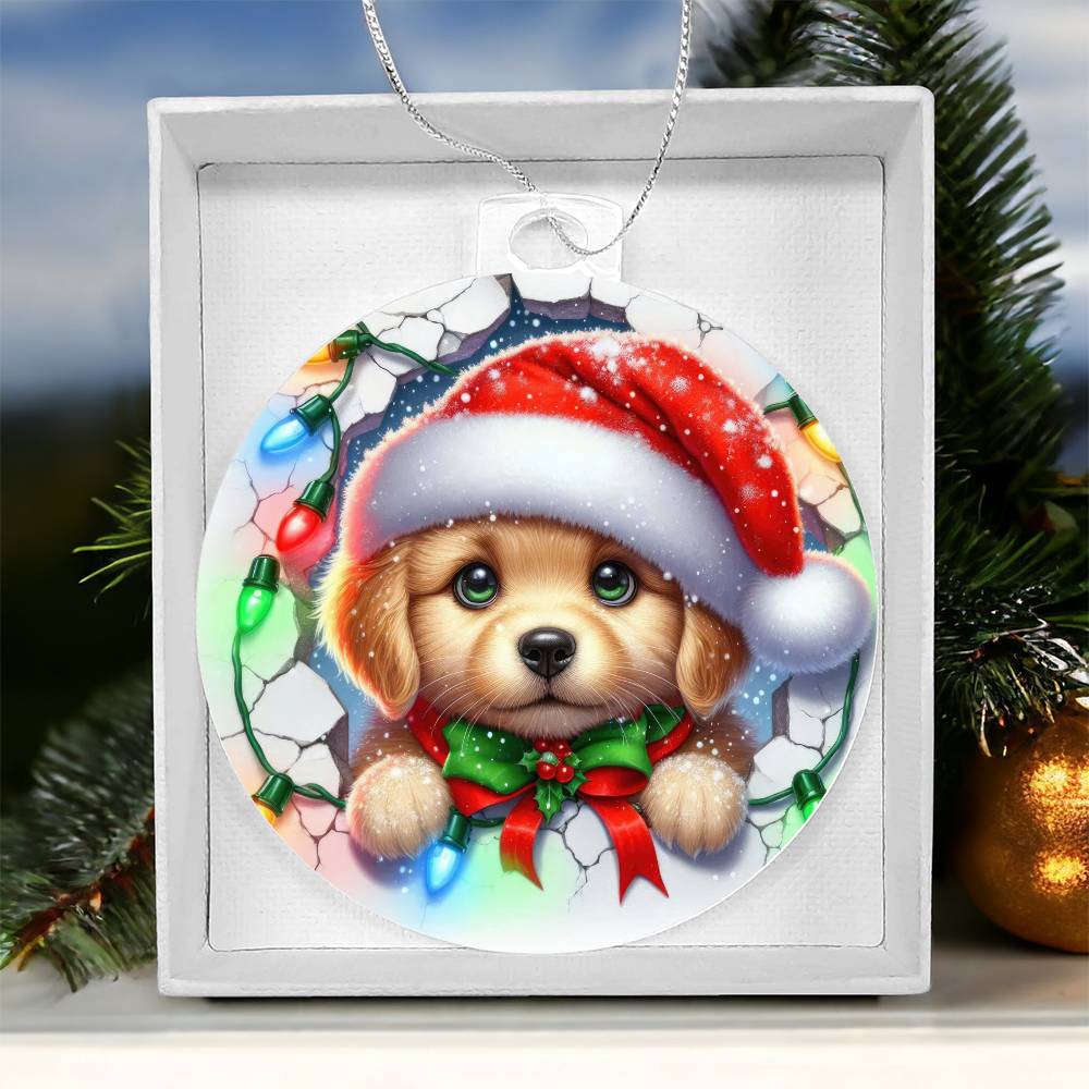 Puppy Dog Breakaway 3D Effect Acrylic Ornament