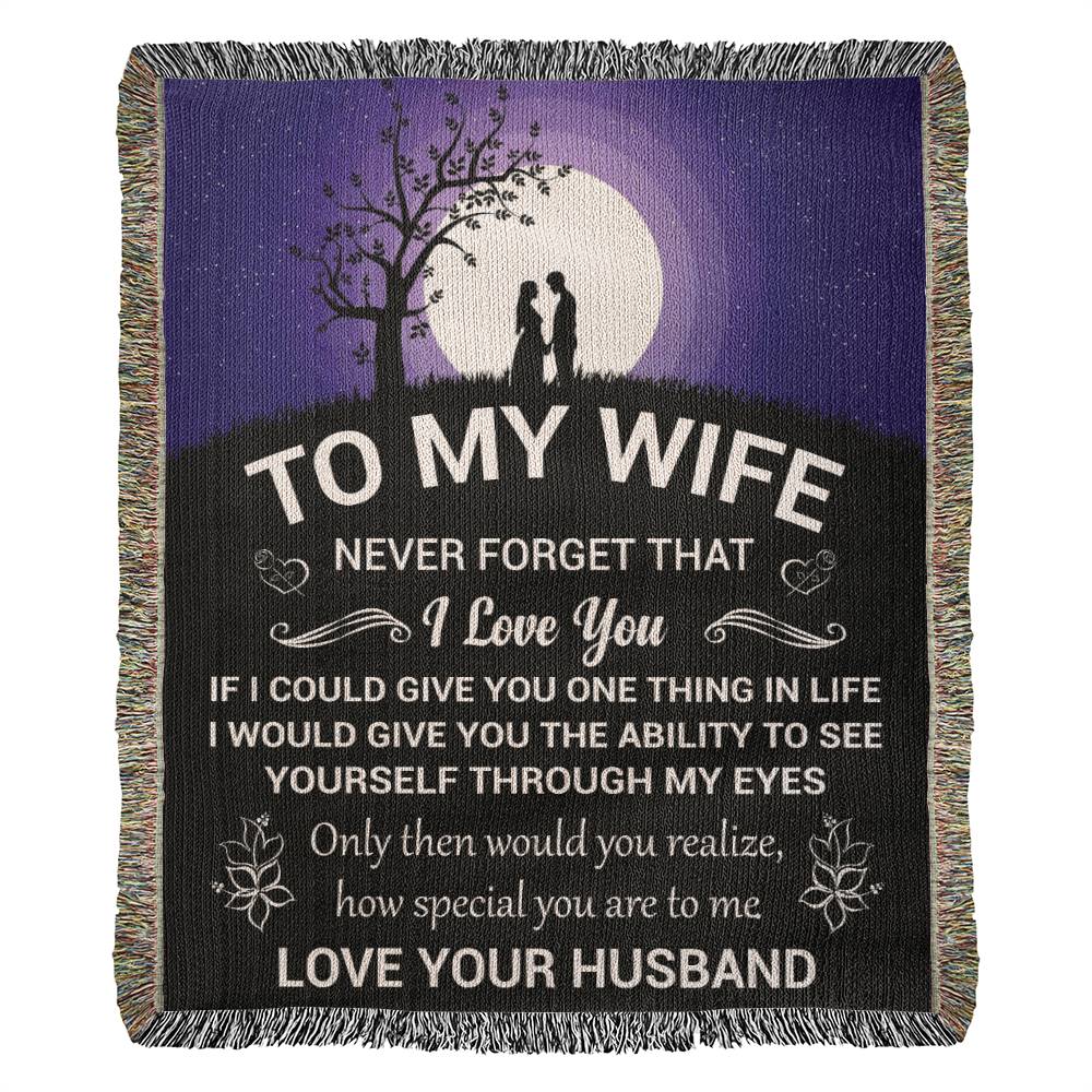 To My Wife Woven Blanket Gift-[product type]