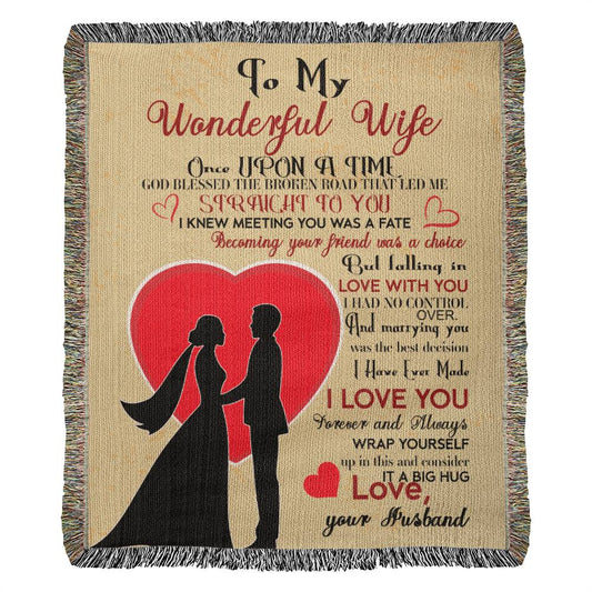 Wife Woven Blanket Gift-[product type]