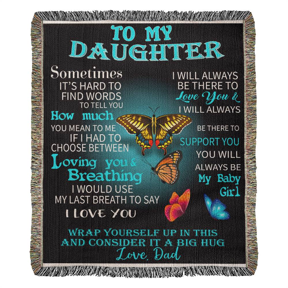 Daughter Woven Blanket Gift-[product type]