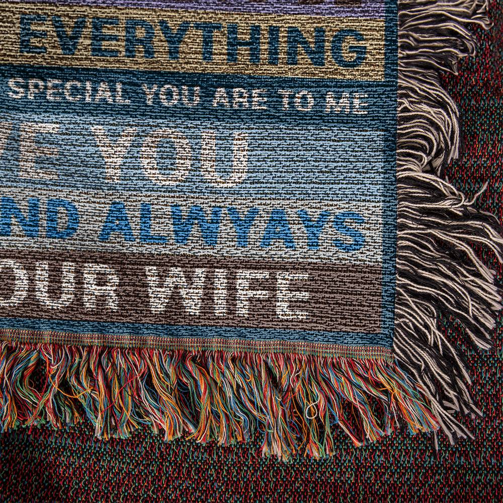 To My Husband Woven Blanket Gift-[product type]