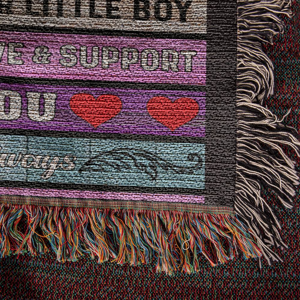 To My Mom from Firefighter Woven Throw Blanket-[product type]